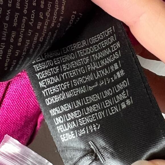 Farm Rio Pink High Waist Linen Pleated Cuffed Hem Waist Belt Taper Pants S - Picture 6 of 10